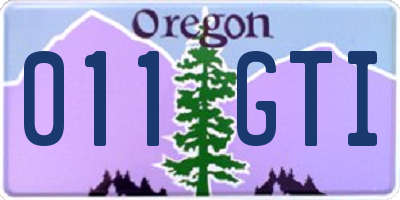 OR license plate 011GTI
