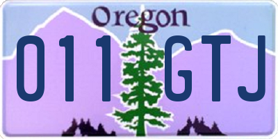 OR license plate 011GTJ