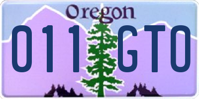 OR license plate 011GTO