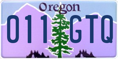 OR license plate 011GTQ