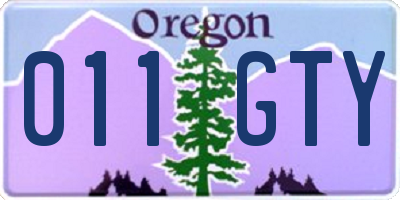 OR license plate 011GTY