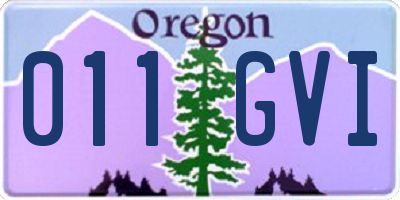 OR license plate 011GVI