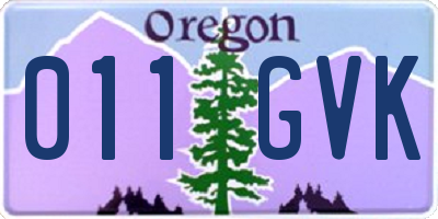 OR license plate 011GVK