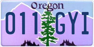 OR license plate 011GYI