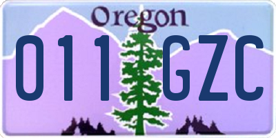 OR license plate 011GZC