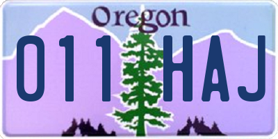 OR license plate 011HAJ