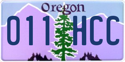 OR license plate 011HCC