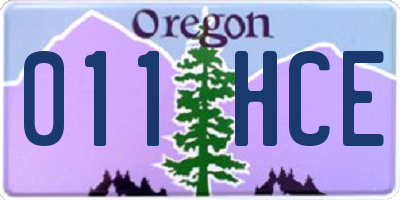 OR license plate 011HCE