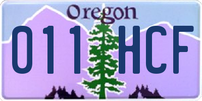 OR license plate 011HCF