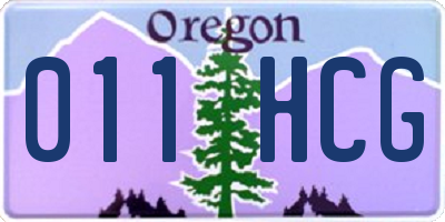 OR license plate 011HCG