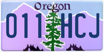 OR license plate 011HCJ