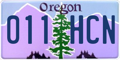 OR license plate 011HCN