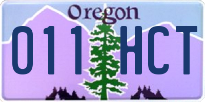 OR license plate 011HCT