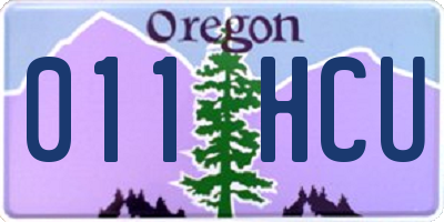 OR license plate 011HCU
