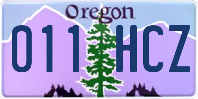 OR license plate 011HCZ