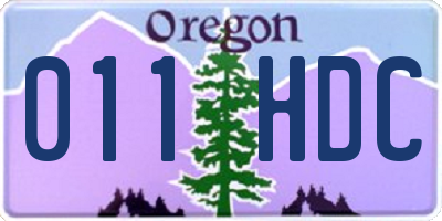OR license plate 011HDC