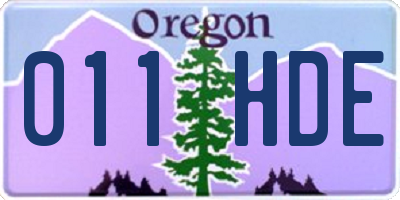 OR license plate 011HDE