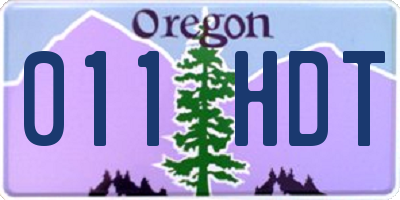 OR license plate 011HDT