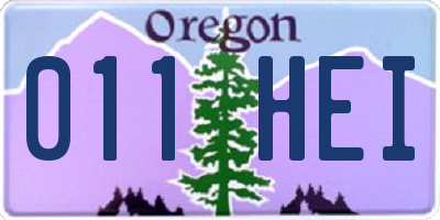 OR license plate 011HEI