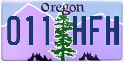 OR license plate 011HFH