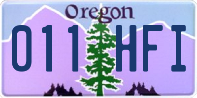 OR license plate 011HFI