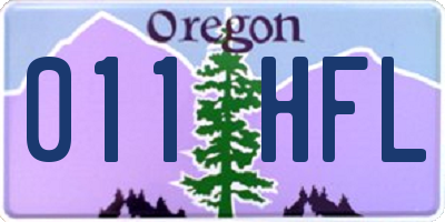 OR license plate 011HFL