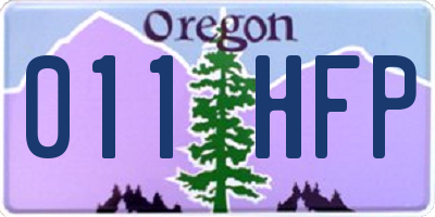 OR license plate 011HFP