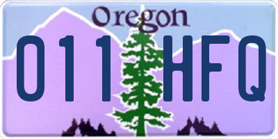 OR license plate 011HFQ