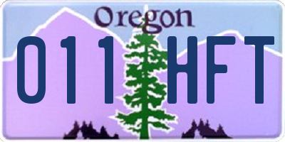 OR license plate 011HFT