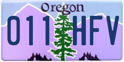 OR license plate 011HFV