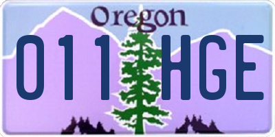 OR license plate 011HGE