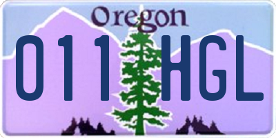 OR license plate 011HGL