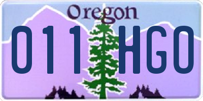 OR license plate 011HGO