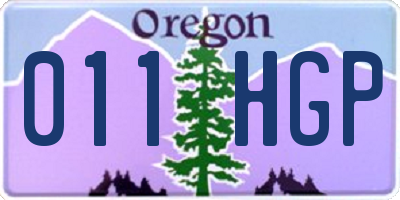 OR license plate 011HGP