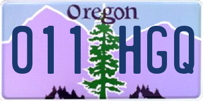 OR license plate 011HGQ