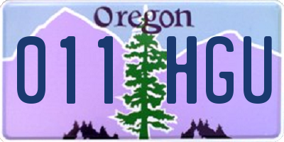 OR license plate 011HGU