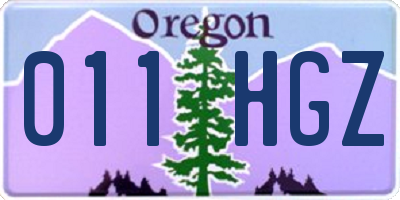 OR license plate 011HGZ
