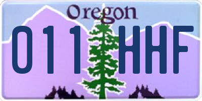 OR license plate 011HHF