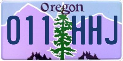OR license plate 011HHJ