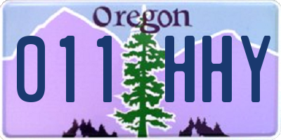 OR license plate 011HHY