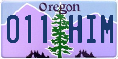 OR license plate 011HIM