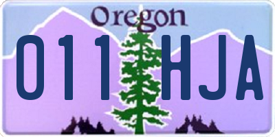 OR license plate 011HJA