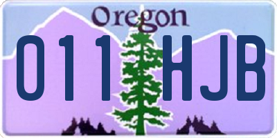 OR license plate 011HJB