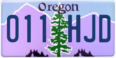 OR license plate 011HJD