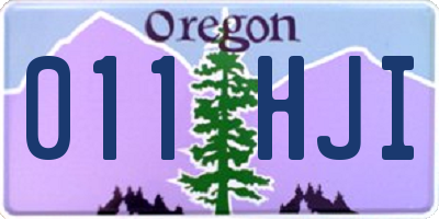 OR license plate 011HJI