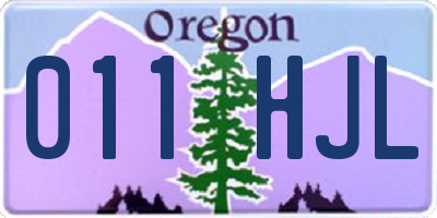 OR license plate 011HJL