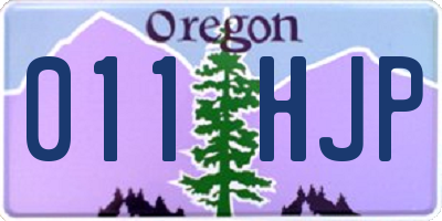 OR license plate 011HJP