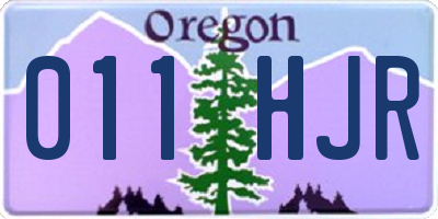 OR license plate 011HJR