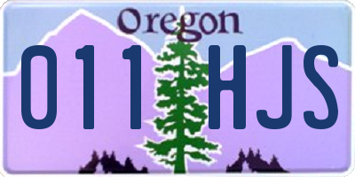 OR license plate 011HJS