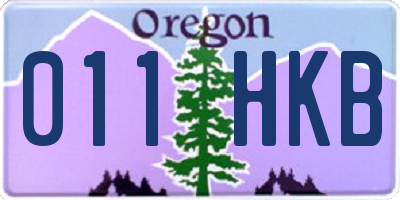 OR license plate 011HKB